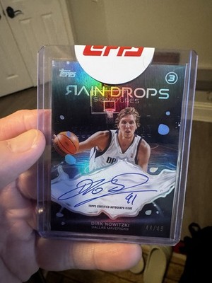 2025-26 Topps Three Dirk Nowitzki Raindrops Auto #/49 Mavericks | eBay