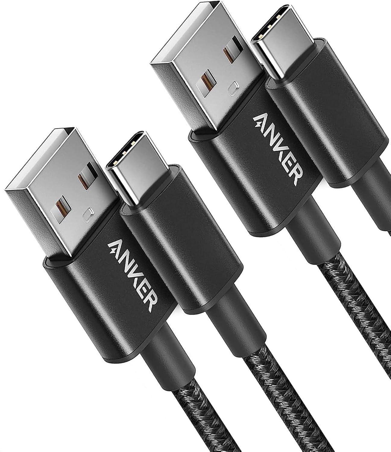 USB C Charger Cable 2-Pack 3ft Nylon Braided USB-A to USB-C Fast Charging Sync