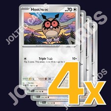 4x Hoothoot 114/142 - SV07: Stellar Crown - Playset