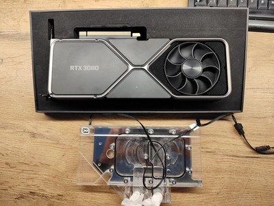 Geforce RTX 3080 10GB Nvidia inkl. Wasserkühlblock AlphaCool Grafikkarte Graka