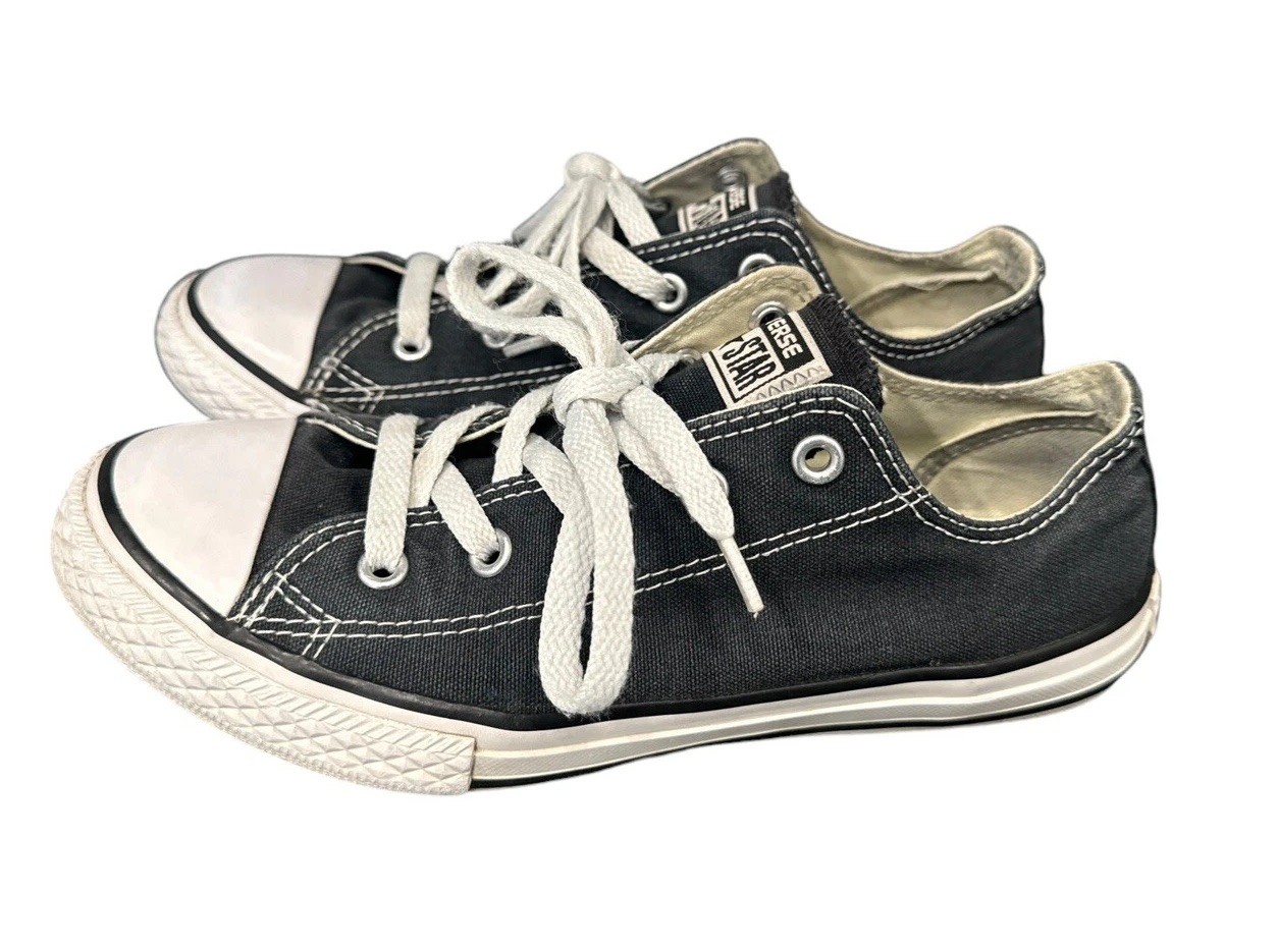 Converse Allstar Kid’s Unisex Black & White Sneakers - Size 3 thumbnail 2