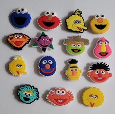 15 pcs Sesame Street Theme charms for croc shoes