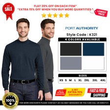 Port Authority K321 Men's Long Sleeve Interlock Knit Mock Turtle Neck Shirt