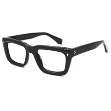 Retro Square Eyeglasses Frames Acetate Mens Women Glasses New Recessed Design