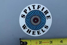 SPITFIRE Skateboard Wheels Clear Blue Spiral GB5 Vintage Skateboarding STICKER