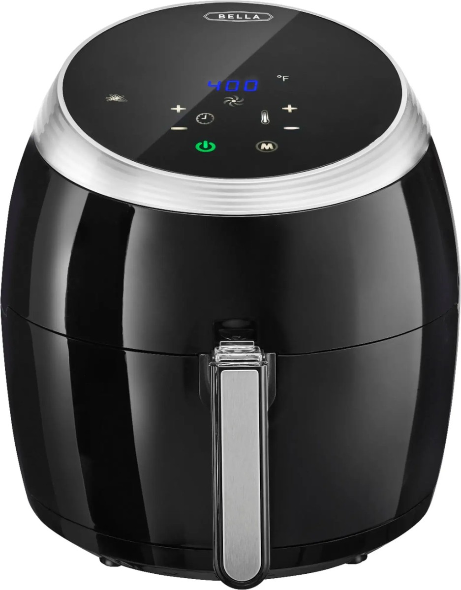 Brand New BELLA (14679) 5.3 Quart Air Convection Fryer Black 5L