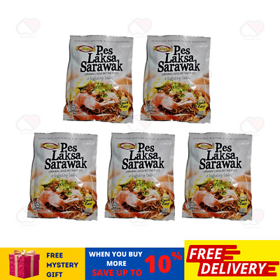  5 X 200g Laksa Sarawak Famous Instant Paste Soup Perencah Halal packs 