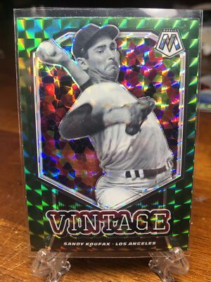 2021 Mosaic Sandy Koufax Vintage Insert Green Prizm Parallel #V15 Los Angeles