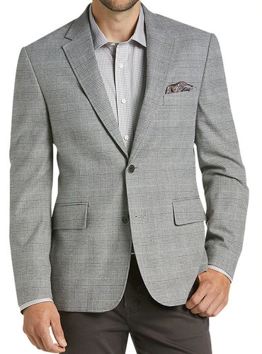 Jos.A.Bank Men $249.50 Reserve Collection Tailored Fit Plaid Casual Jacket M, L