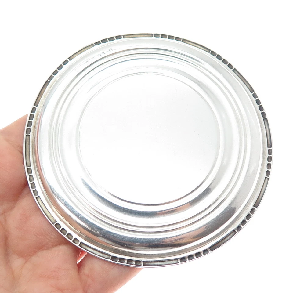 GEORG JENSEN & WENDEL Plata Esterlina Antigua Dinamarca Botella de Vino Posavasos #41B Foto 2 de 4