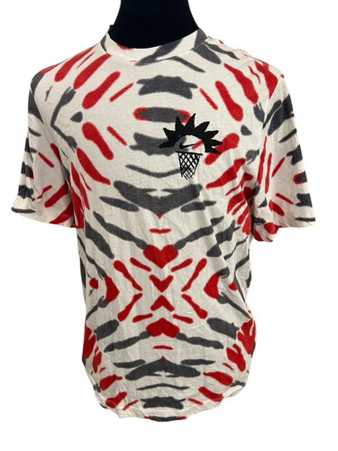 Nike Block Party Dunk Contest Tie Dye Block Party T-Shirt Red Blue Swoosh Large