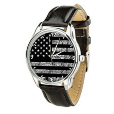 USA Flag Watch American Flag Pattern Vintage Watch Men Women Patriotic Gifts