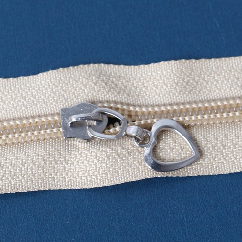 10Pcs 5# Nylon Zipper Slider Metal Flower Heart Puller Replacement Tailor Sewing - Picture 5 of 7
