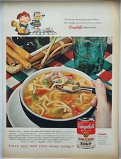 1960 Campbell's Kids Minestrone Soup  Have You Had Your Soup Today? Vtg Print Ad