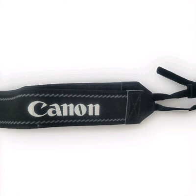 CANON EOS DIGITAL DSLR, SLR, Film Camera Black Neck Shoulder Strap 