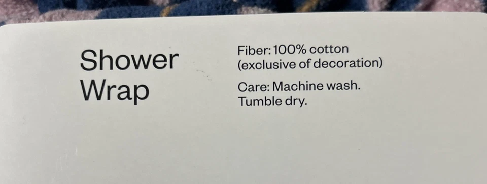 Envoltura de ducha Room Essentials envoltura de baño tela de rizo algodón suave Foto 3 de 4