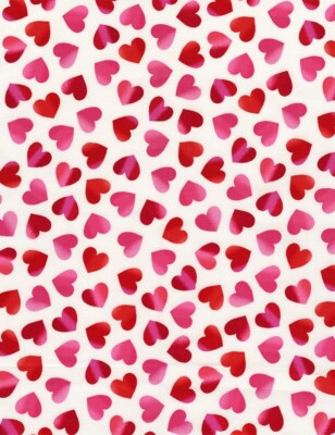 2 Yards SWEET HEARTS Print Fabric  100% Cotton TIMELESS TREASURES