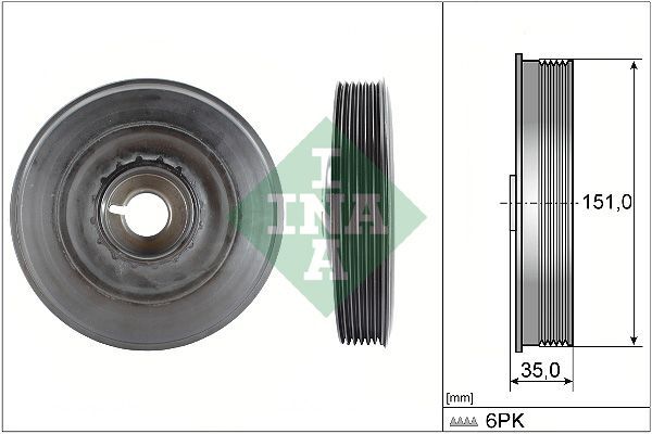 INA 544 0090 10 Riemenscheibe, Kurbelwelle FüR Dacia Infiniti MERCEDES-BENZ-image