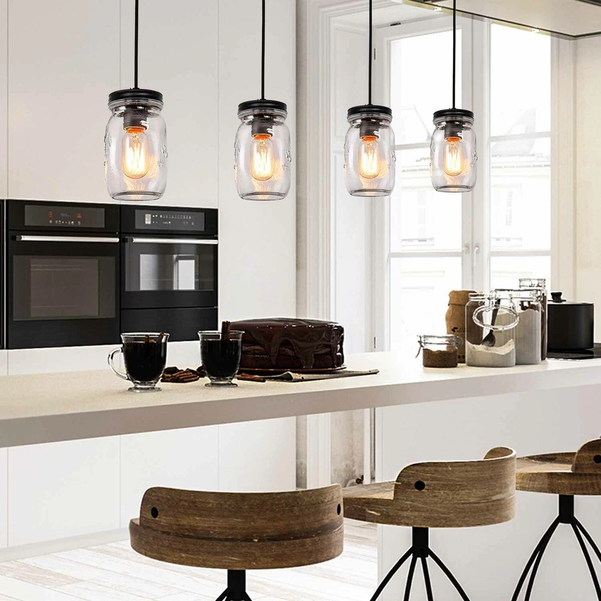 Island on sale farmhouse lighting