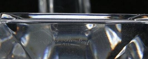 Val Saint-Lambert Gardenia feine Kristall 9,5" Designer Kerzenständer 2er Set - Bild 6 von 6