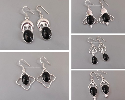 Comprar Sólido Ónice Negro Pendientes Ley Combo Online Mejor Precio | eBay