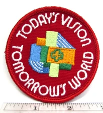 Vintage Today's Vision Tomorrow's World Patch Girl Scouts of America GSA