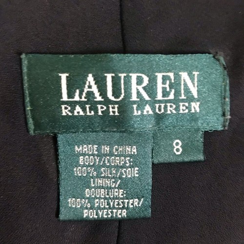 VTG Lauren Ralph Lauren Fairy Silk Paisley Bell Sleeve Dress Small Brown Forest - Picture 13 of 16