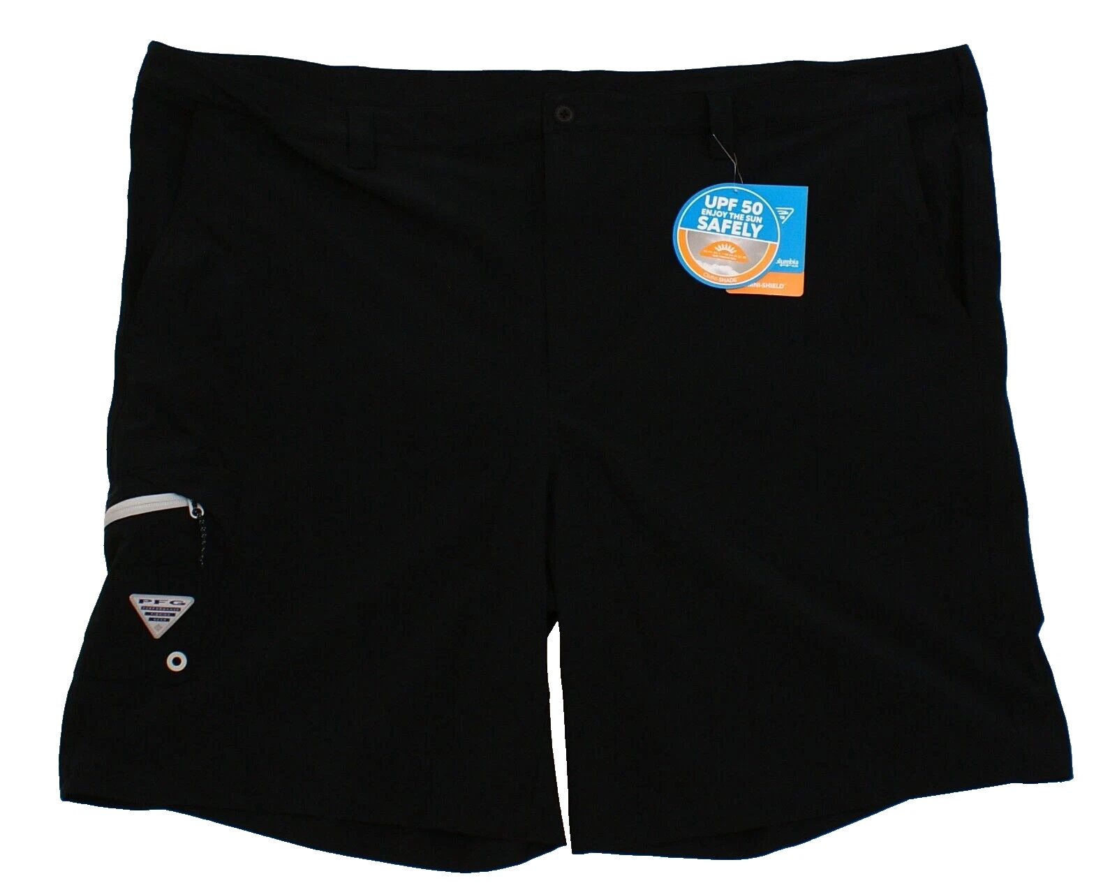 Columbia Men's 54 Black PFG Terminal Tackle Fishing Shorts Stretch UPF 50