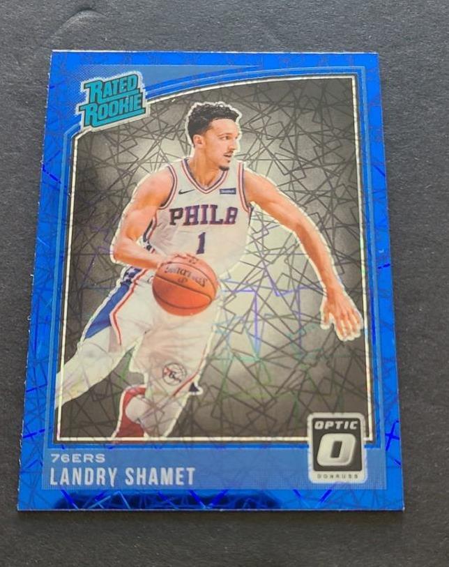 2018-19 Donruss Optic Rated Rookie Blue Velocity #158 Landry Shamet Rc
