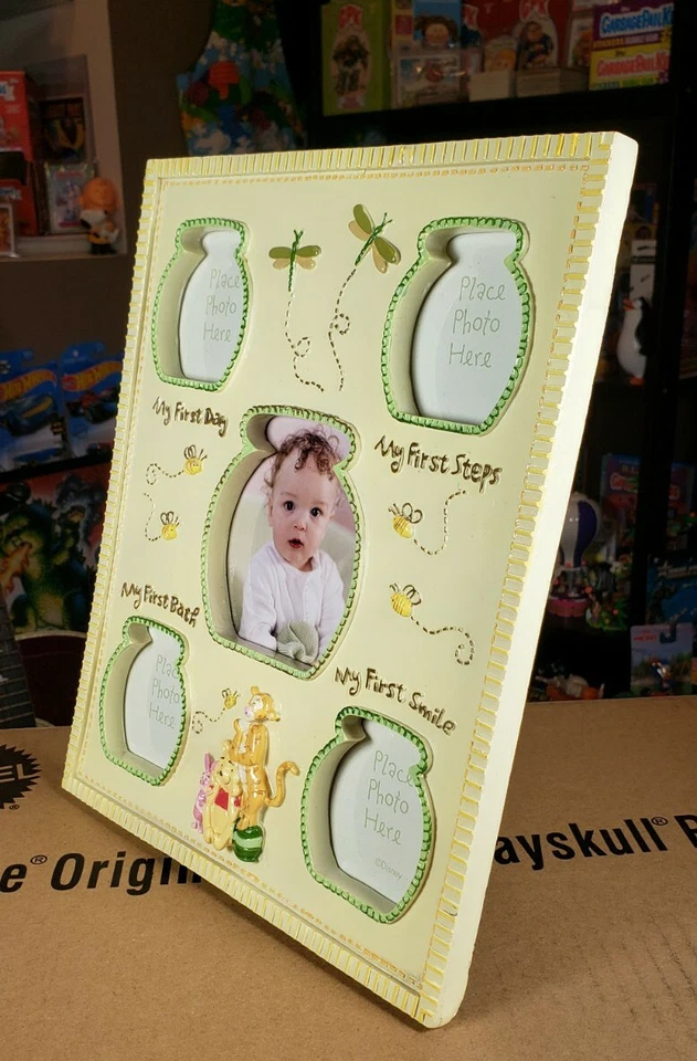 Disney Winnie the Pooh Baby mis primeras fotos marco hito 11" x 9" Disney Baby Foto 3 de 4