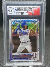 Maximo Acosta 2021 Bowman Chrome 1st Mojo Mega Box Refractor HGA 9