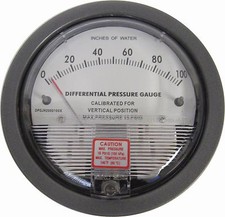 New 0-100 Inch WC Differential Pressure Gauge DPGJH2000100X