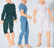 1:18 Scale Tight Elastic Long Sleeve Tops Clothes for 3.75''male Figure Body Toy