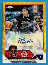 QTY AVL #/50 Madison Booker Auto Topps Chrome Gold Wave Refractor Autograph