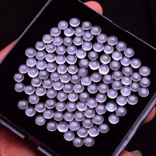 25 Pcs Natural Rose Quartz Beautiful Pink 7mm Round Cabochon Loose Gemstones