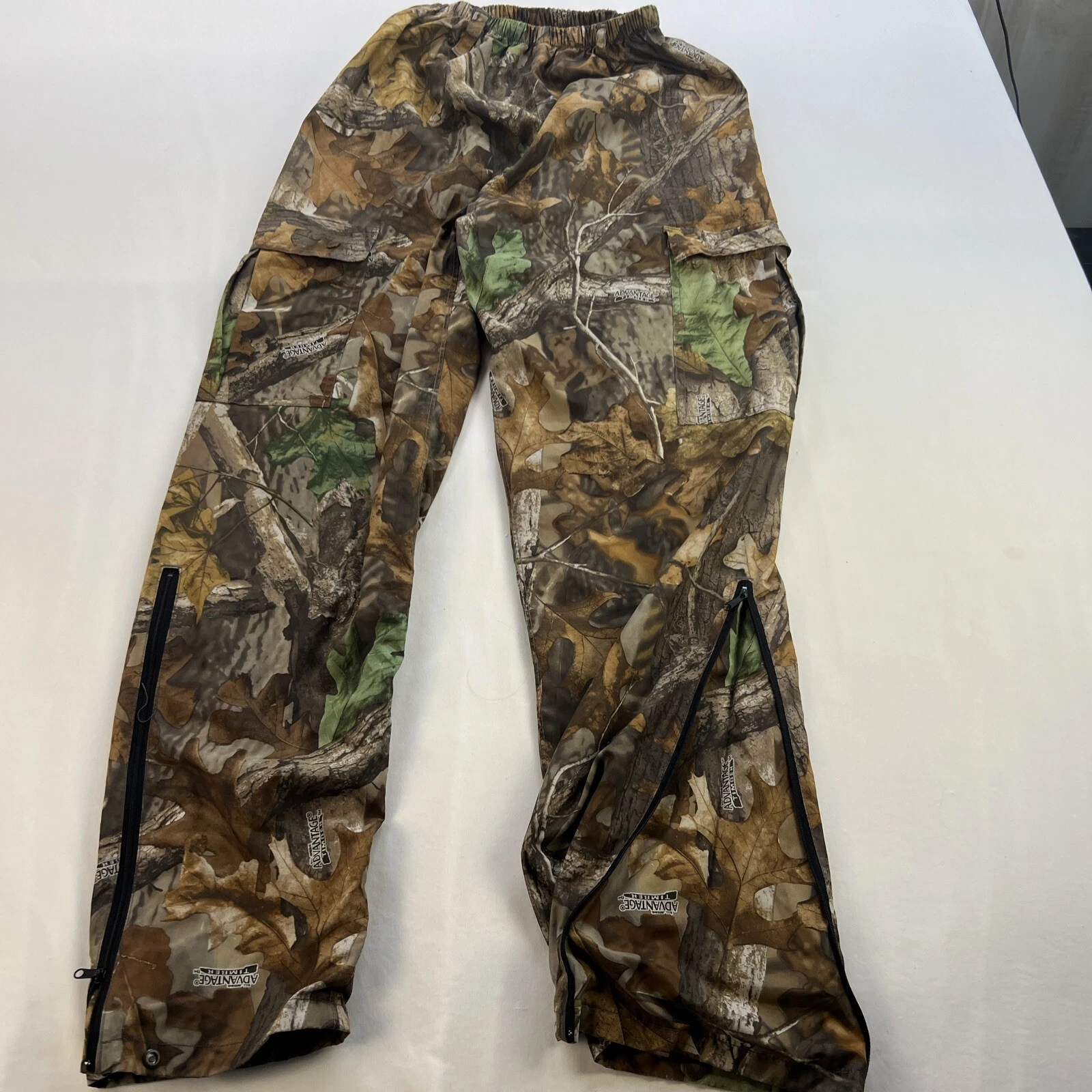 Stearns Dry Wear Camo Pants Men's Medium camouflage 15" inseam stretch waistband