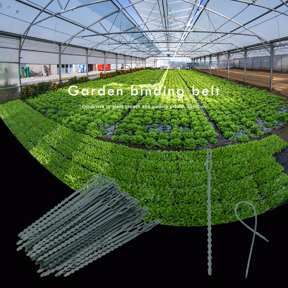50pcs Plastic Plant Tree Climbing Support Zip Ties Greenhouse Garden