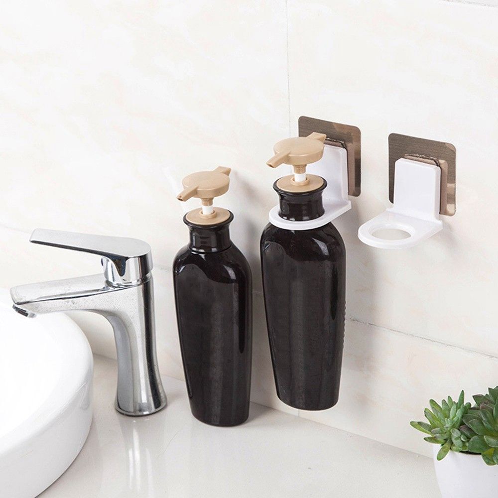 Cup Bathroom Shower Gel Shampoo Holder Storage Rack Wall Mounted