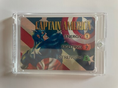 1995 Marvel Overpower Attribute Card Captain America RARE