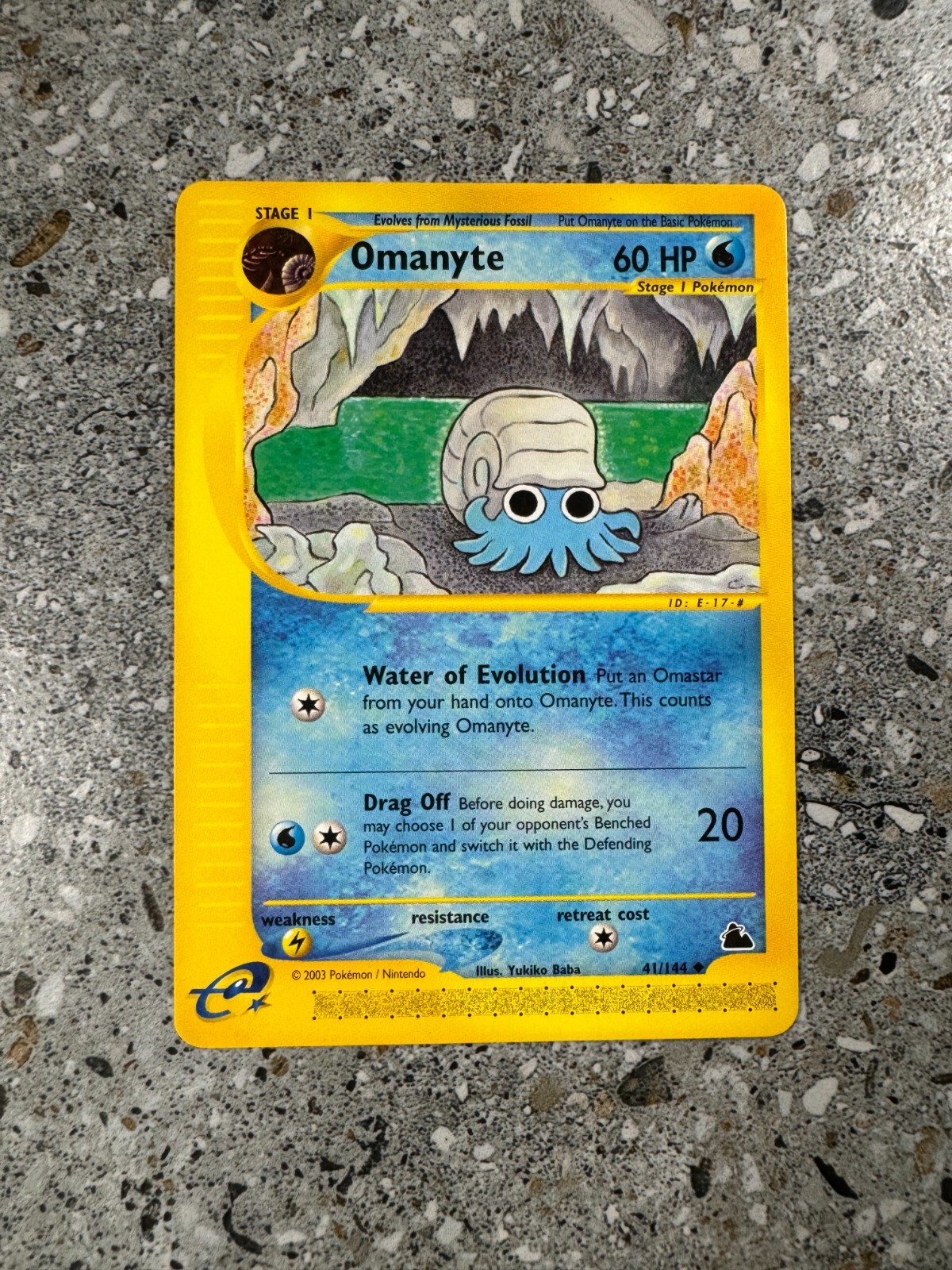 Pokemon TCG Cards Omanyte 41/144 Skyridge Uncommon NM-M