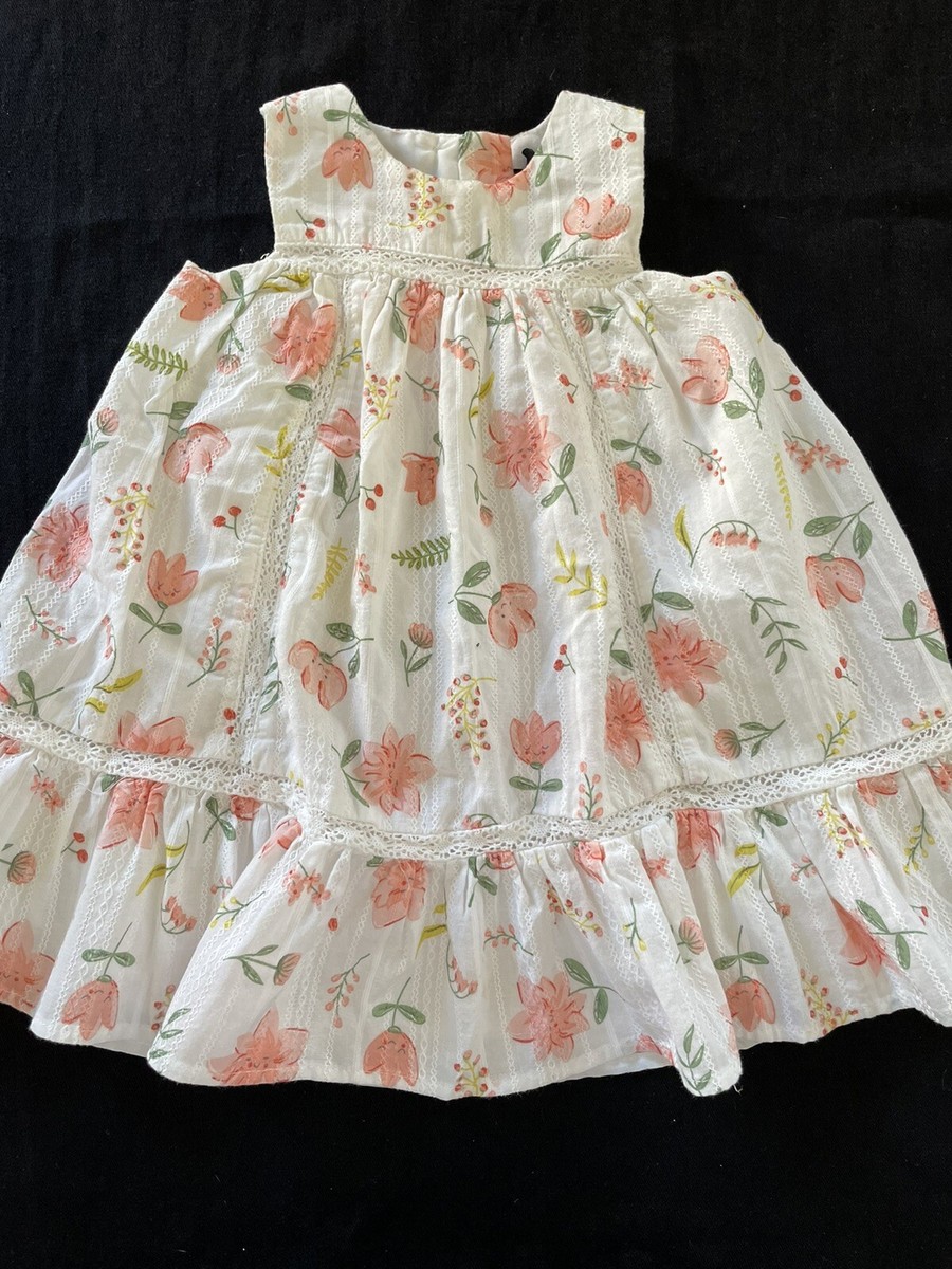 Cynthia Rowley EUC White/Peach Floral Lace Inset Lined Cotton Dress - 12 Months | eBay Cynthia Rowley EUC White/Peach Floral Lace Inset Lined Cotton Dress - 12 Months | eBay