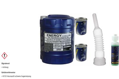 10L MANNOL Motoröl Energy Formula PD 5W-40 inkl. Additiv Auslaufschlauch