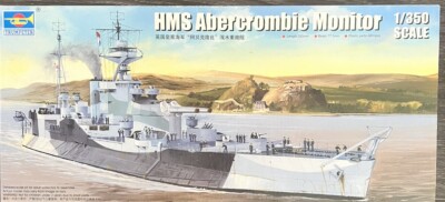 Trumpeter #05336 HMS Abercrombie Monitor 1:350 Scale Open Box -sealed Parts