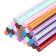 30pcs Mini Hot Glue Gun Sticks 4"x0.28" for Glue Gun, Metallic 10 Colors 0.25 per stick