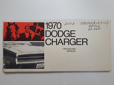 1970 Dodge Charger Operator's Manual Owner's Guide Original Mopar OEM