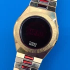 1970s Timex SSQ LED 202 Men's Vintage Watch Original Bracelet Untested