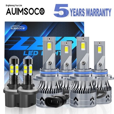 For Saturn SL SL1 SL2 1995-2002 10000K White LED Headlight Fog Light Bulbs Combo