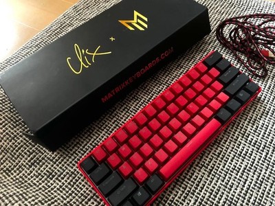 Clix x Matrix 60% Mechanical Gaming Keyboard RGB Red Black Japan