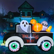 8 FT Long Halloween Ghost Car Inflatable