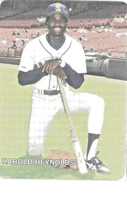 1987 Mothers Cookies Harold Reynolds 10 Seattle Mariners Baseball Card Vintage